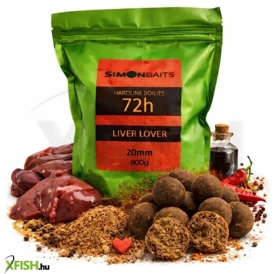 Simon Baits Hardline Bojli 72H Liver Lover-Májas fehérjedús 20 mm 800 g