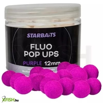 Starbaits Fluo Pop Ups Purple Lebegő Bojli Natúr 12mm 70g