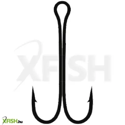 Mistrall Long Double Black Nikiel Vékony Kétágú Hajlított Rablóhalas Horog 2-es 10db/csomag