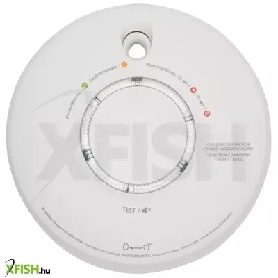 Fireangel scb10-int kombinált szén-monoxid vészjelző és füstérzékelő, beépített, nem cserélhető lítium elem, 10 év várható üzemidő, fehér