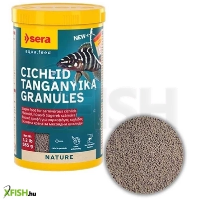 Sera Cichlid Tanganyika Granules Díszhaleleség Sügéreknek 565g