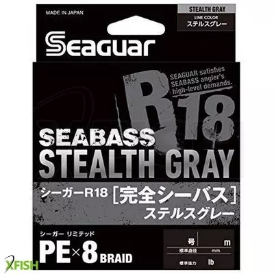Seaguar R18 Kanzen Seabass Fonott Zsinór Szürke 150m 0.165mm 8.60Kg