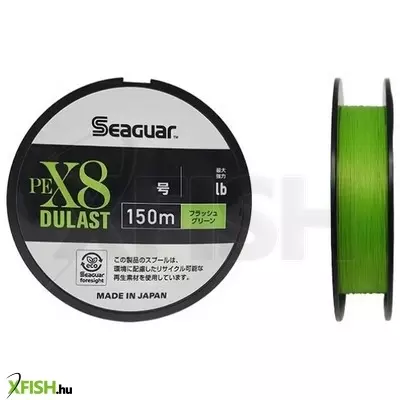 Seaguar Dulast Pex8 Fonott Zsinór Flash Green 150m 0.128mm 5.44Kg