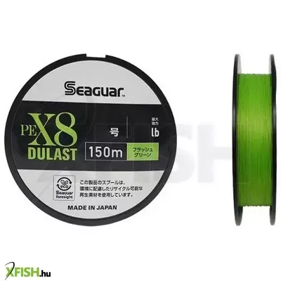 Seaguar Dulast Pex8 Fonott Zsinór Flash Green 150m 0.37mm 35.38Kg