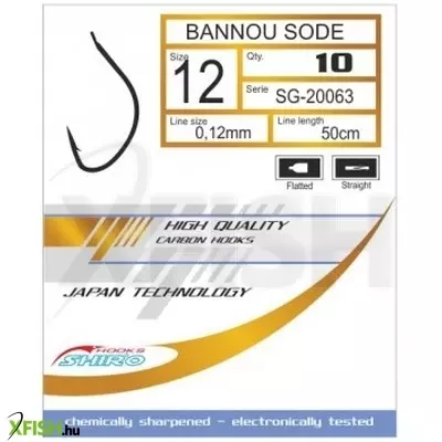 Mistrall Shiro Bannou Gold Arany Előkötött Horog 50cm 0,14mm 6-os 10db/csomag