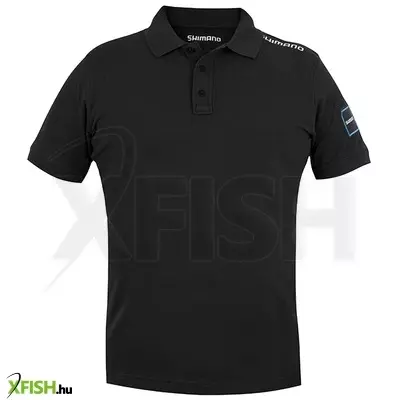 Shimano Apparel Aero Galléros Póló Fekete M