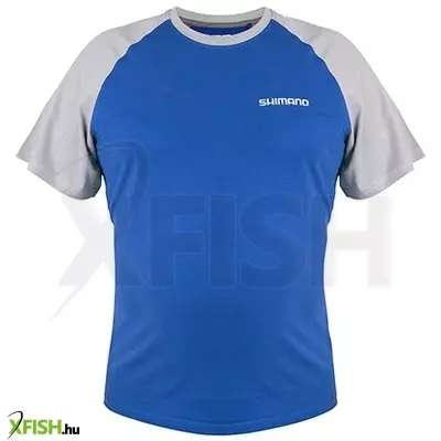 Shimano Shm Short Sleeve T Shirt Horgász Póló Kék Xl