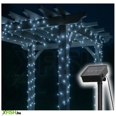 Home slc200wh szolár fényfüzér, 200db hidegfehér led, 14m hosszúság, zöld vezeték, kültéri kivitel