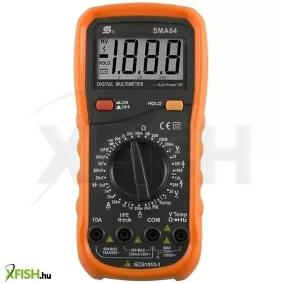 Home sma 64 digitális multiméter, egyenfeszültség, váltófeszültség, egyenáram, váltóáram, ellenállás, hőmérséklet mérése