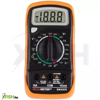 Home sma 830 digitális multiméter, gyenfeszültség, váltófeszültség, egyenáram, ellenállás mérése, tartozékok mérőzsinór