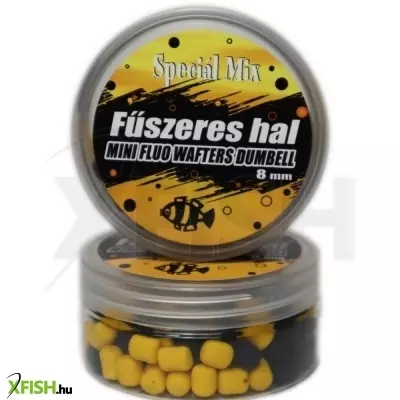 Speciál mix Fluo Wafters dumbell csali 8 mm Fűszeres hal 30 g