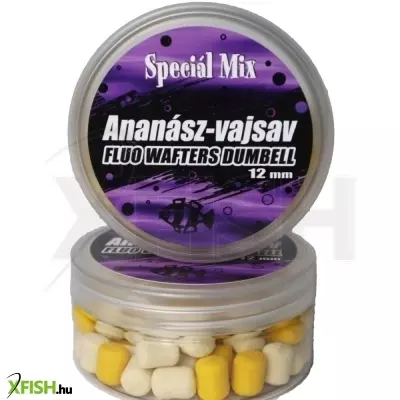 Speciál mix Fluo Wafter dumbell csali 12 mm Ananász-vajsav 30 g