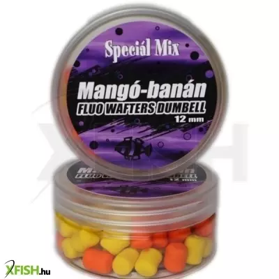 Speciál mix Fluo Wafter dumbell csali 12 mm Mangó-Banán 30 g