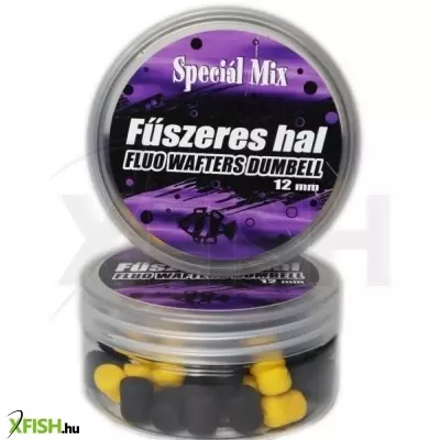 Speciál mix Fluo Wafter dumbell csali 12 mm Fűszeres hal 30 g