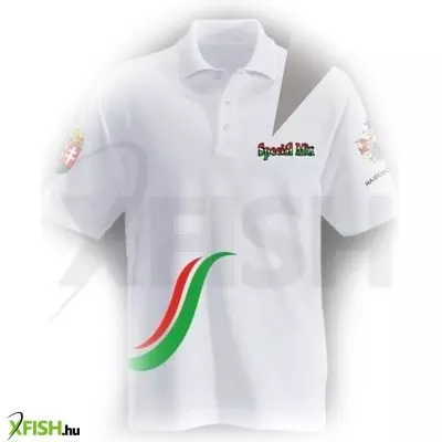 Speciál mix rövid ujjú galléros Uv álló póló Fehér Xl