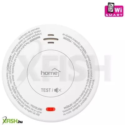 Home smo10smart optikai füstérzékelő, tuya smart és smart life kompatibilis, wi-fi kapcsolat, 10 év elem élettartam, 2400 mah