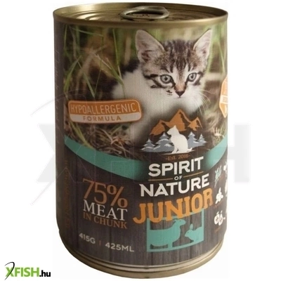 spirit of nature cat konzerv junior bárányhússal és nyúlhússal 415g 12db/csomag
