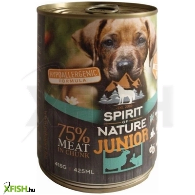 Spirit Of Nature Dog Konzerv Junior Bárányhússal És Nyúlhússal 415g 12db/csomag
