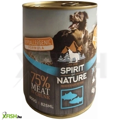 Spirit Of Nature Dog Konzerv Tonhallal És Lazaccal 800g 6db/csomag