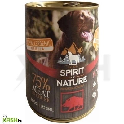 Spirit Of Nature Dog Konzerv Vaddisznóhússal 800g 6db/csomag
