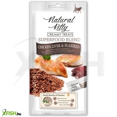 Natural Kitty Folyékony Jutalomfalat Macskák Részére Csirke Sütőtök 4x12g