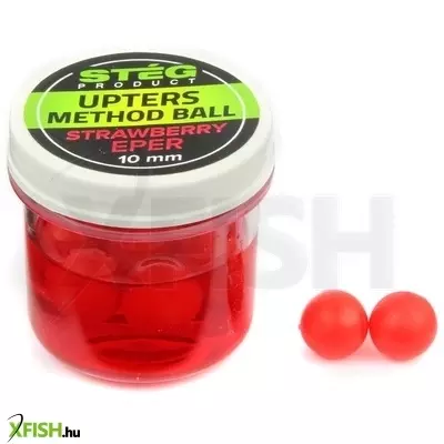 Stég Upters Method Ball Csali Imitáció Strawberry Eper 10 Mm 8 Db/Doboz