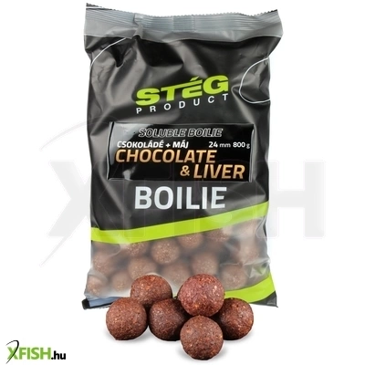 Stég Soluble Horgász Bojli Csokoládé Máj 24mm 800g