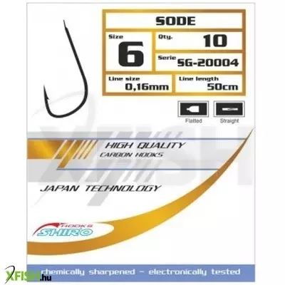 Mistrall Shiro Sode Red Piros Előkötött Horog 50cm 0,14mm 12-es 10db/csomag