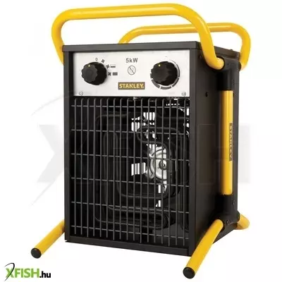 Stanley st-05-400-e hordozható elektromos ventilátoros ipari fűtőtest, 2500w/5000w, ipx4 védelem