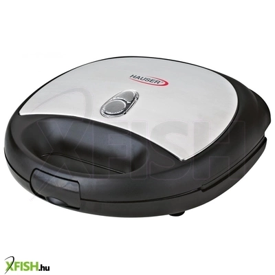 Hauser st-629 szendvicssütő, max. 800 w, 2 szeletes, tapadásmentes bevonat, fekete/inox színű