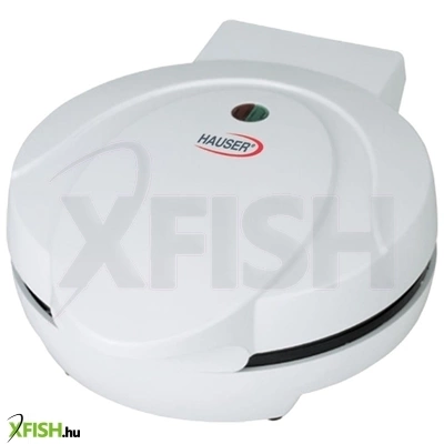 Hauser st-637n gofrisütő, max. 800 w, kerek gofri, tapadásmentes bevonat, működést jelző lámpa, fehér színű