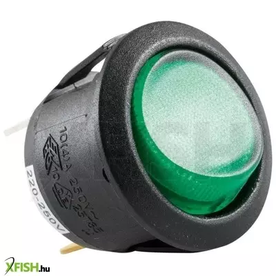 use home stv 08 világítós billenőkapcsoló, 1 áramkör - 2 állás, 250 v, 6 a, zöld