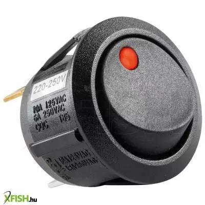 Use home stv 11 világítós billenőkapcsoló, 1 áramkör - 2 állás, 250 v, 6 a, piros