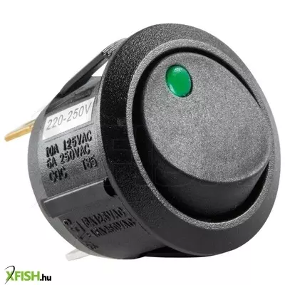 Use home stv 12 világítós billenőkapcsoló, 1 áramkör - 2 állás, 250 v, 6 a, zöld