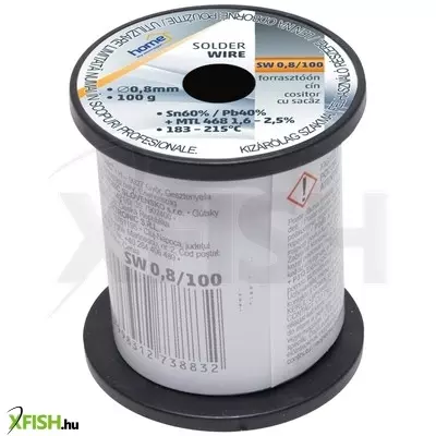 Sma home sw 0,8/100 forrasztóón, 0,8mm, 100g, európai gyártótól származó kiváló minőségű forrasztóón, összetétel sn/pb 60/40%, gyanta 2,0%