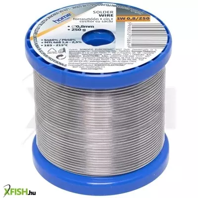 Sma home sw 0,8/250 forrasztóón, 0,8mm, 250g, európai gyártótól származó kiváló minőségű forrasztóón, összetétel sn/pb 60/40%, gyanta 2,0%