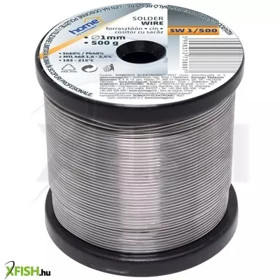 Sma home sw 1/500 forrasztóón, 1mm, 500g, európai gyártótól származó kiváló minőségű forrasztóón, összetétel sn/pb 60/40%, gyanta 2,0%
