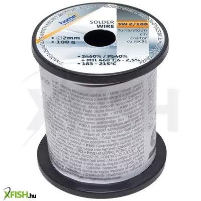 Sma home sw 2/100 forrasztóón, 2mm, 100g, európai gyártótól származó kiváló minőségű forrasztóón, összetétel sn/pb 60/40%, gyanta 2,0%