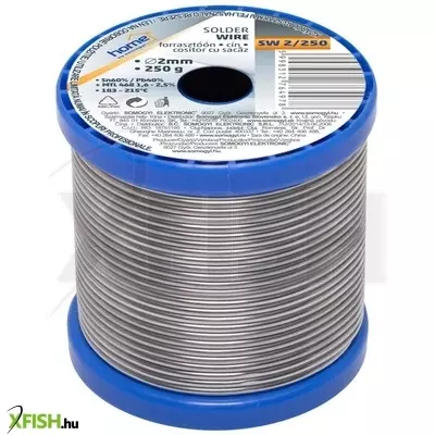 Sma home sw 2/250 forrasztóón, 2mm, 250g, európai gyártótól származó kiváló minőségű forrasztóón, összetétel sn/pb 60/40%, gyanta 2,0%