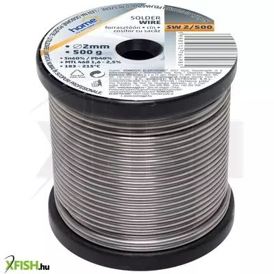 Sma home sw 2/500 forrasztóón, 2mm, 500g, európai gyártótól származó kiváló minőségű forrasztóón, összetétel sn/pb 60/40%, gyanta 2,0%