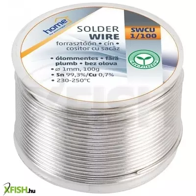 Sma home swcu 1/100 forrasztóón 1mm, 100g, európai gyártótól származó kiváló minőségű forrasztóón, összetétel sn/pb 60/40%, gyanta 2,0%
