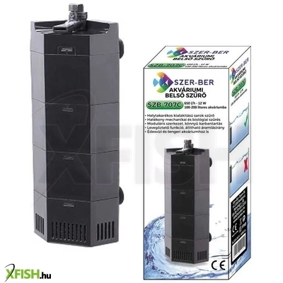 Szer-ber team akváriumi belső szűrő, sarokba illeszthető - 650l/h (szer-ber szb-707c)