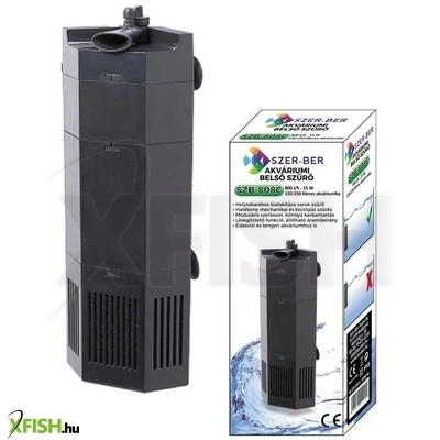 Szer-ber team akváriumi belső szűrő, sarokba illeszthető - 800l/h (szer-ber szb-808c)