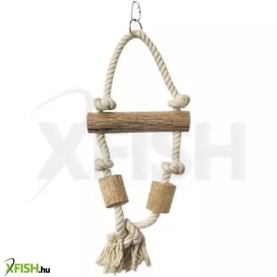 Dezheng pet kötél madárhinta fa elemekkel 35x13cm