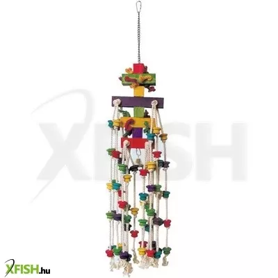 Dezheng pet madárjáték színes faelemekkel 108cm (t-091)