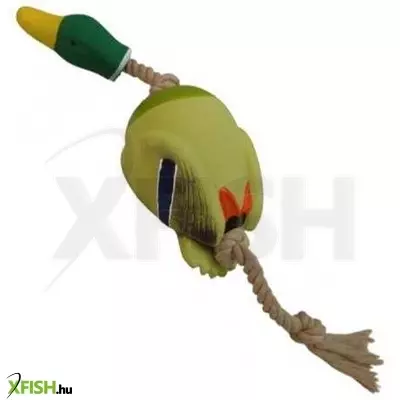 Tatrapet kutyajáték - latex kacsa kötélfarokkal 43cm