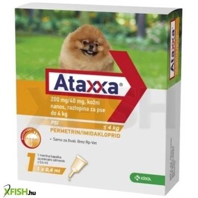 Ataxxa 200mg/40mg Rácsepegtető Oldat 4kg-ig 1db/csomag