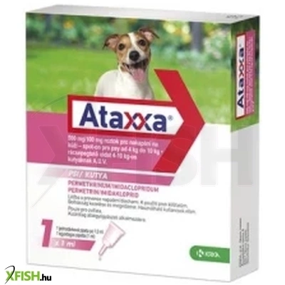 Ataxxa 500mg/100mg Rácsepegtető Oldat 4-10 kg 1db/csomag