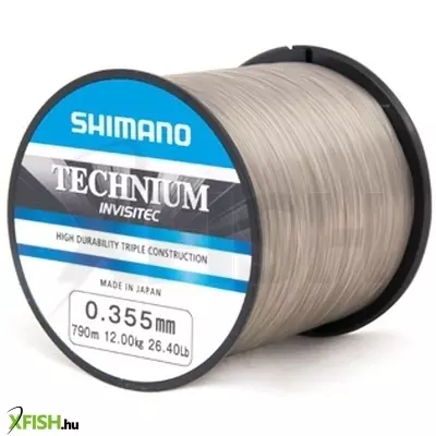 Shimano Line Technium Invisitec Monofil Zsinór Víztiszta 790m 0,355mm 12Kg