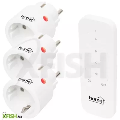 Home th2313 távirányítható mini hálózati aljzat szett, 2300 w, 3 aljzat + 1 távirányító, 40m hatótáv